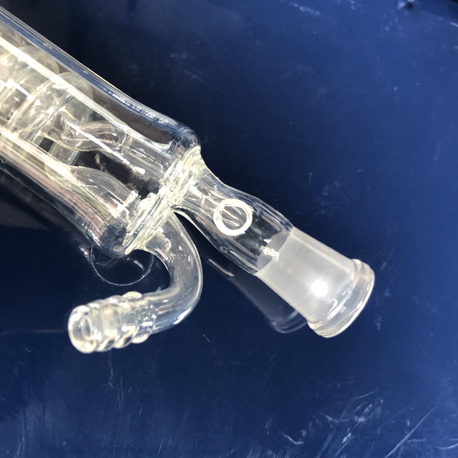 ガラス製品修理「こんな修理できます事例」 特注実験用耐熱ガラスPYREXパイレックス器具 石英ガラス器具の理化学ガラスラボ iwaki te32