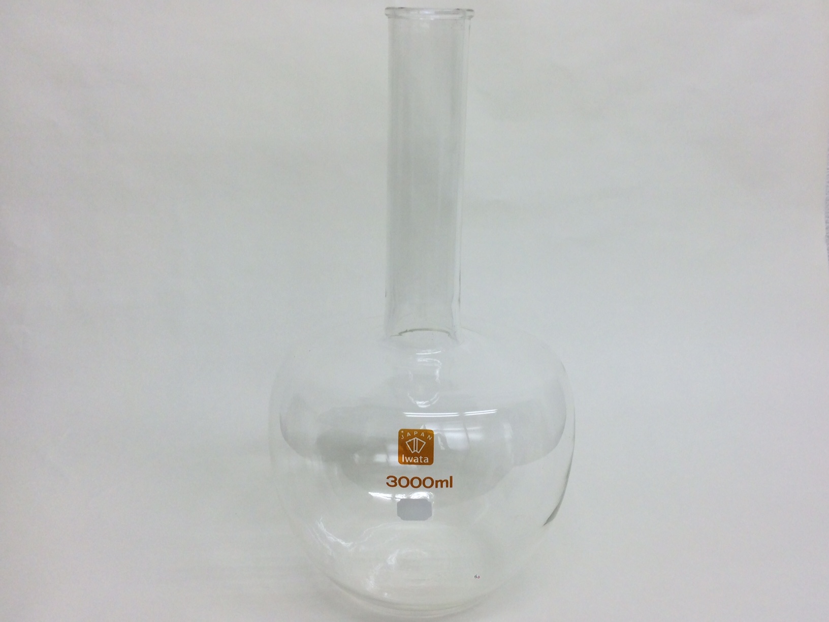 耐熱硝子「振盪フラスコ 3000ml」 | 特注実験用耐熱ガラスPYREXパイレックス器具 石英ガラス器具の理化学ガラスラボ iwaki te-32
